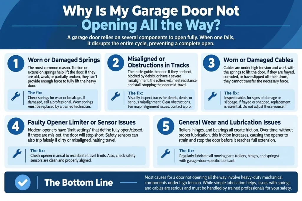 Why Is My Garage Door Not Opening All the Way?