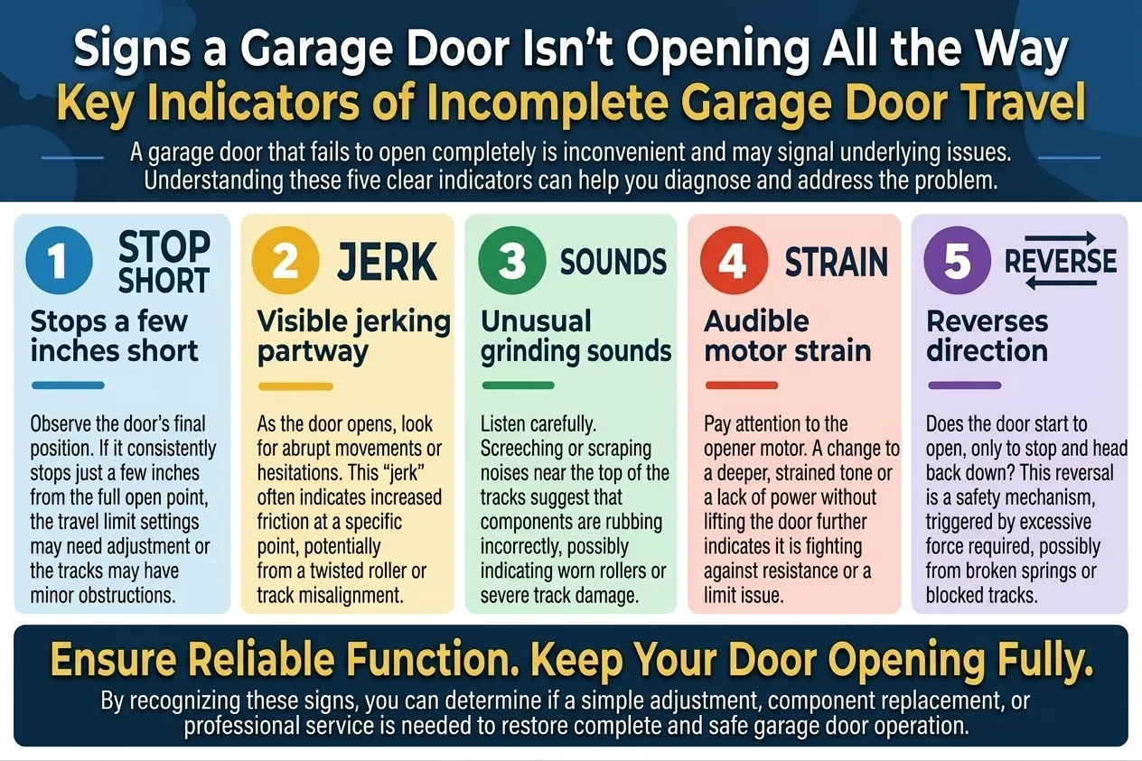 Signs a Garage Door Isn't Opening All the Way
