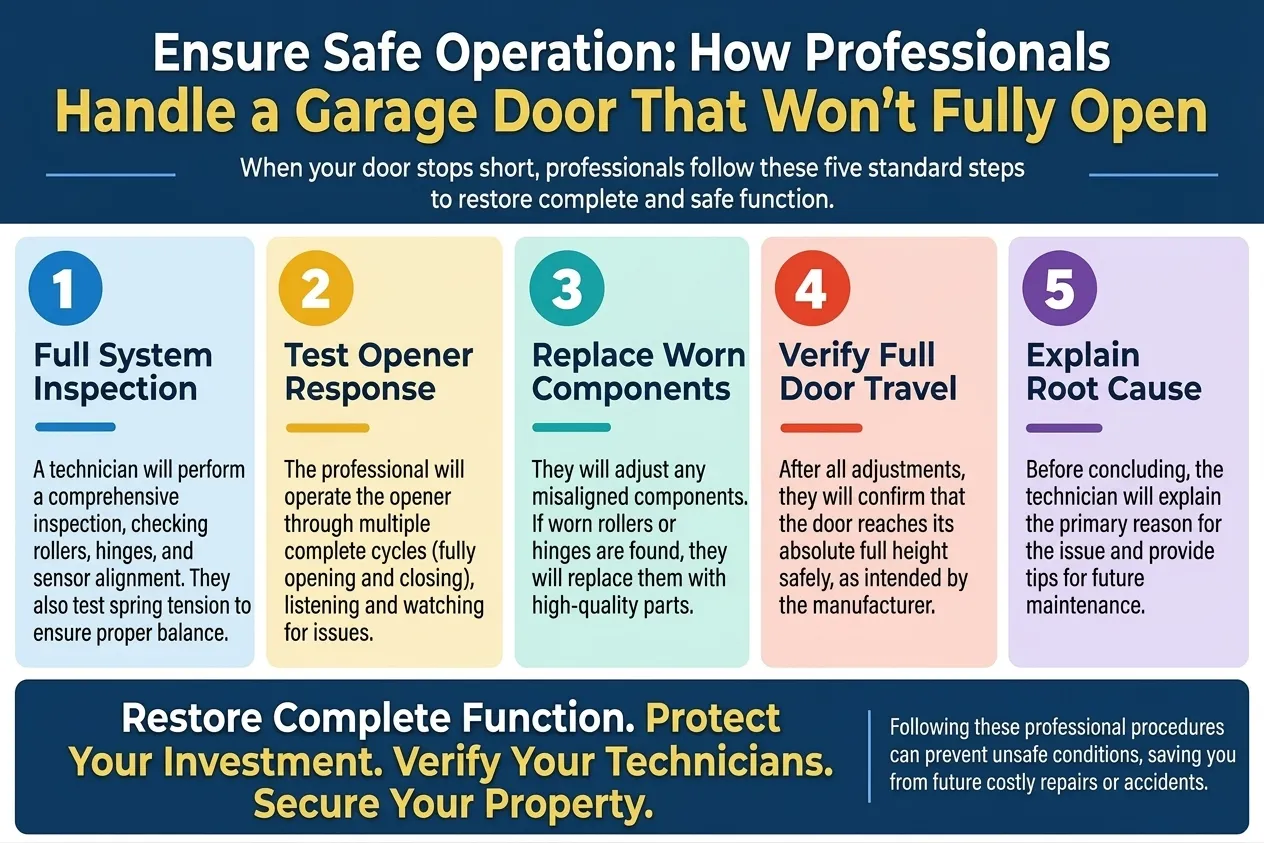 How Professionals Handle a Garage Door That Won't Fully Open